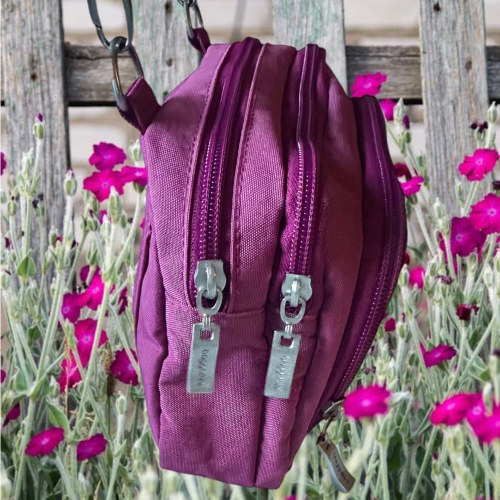 Baggallini Trifecta Wallet RFID Crossbody in Wild Plum - Picture 11 of 15